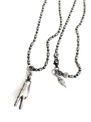 Sterling Silver Peace Is Love Necklace